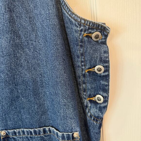 Vtg Carolina Blues Plus Denim Jumper Sz 20W Noah’s Ark Preschool Teacher Church - Picture 7 of 14